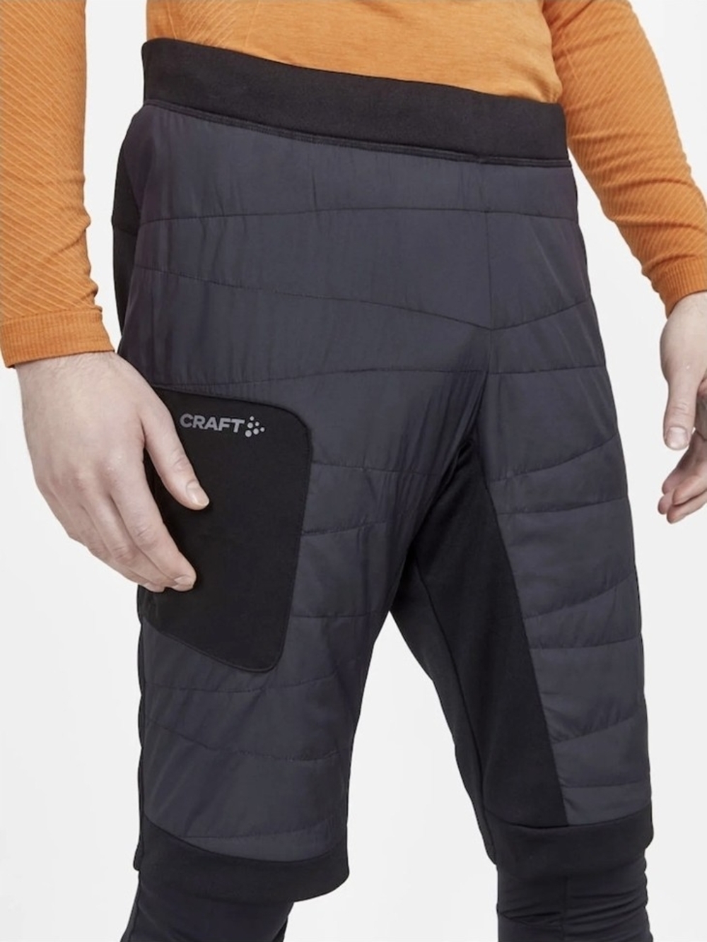 Craft Men's Insulated Black Quilted Training Shorts Size Large